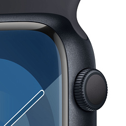 Apple Watch Series 9 GPS 45mm Aluminum Case with Sport Band S/M, Midnight (Тёмная ночь), MR993LW/A - фото 3