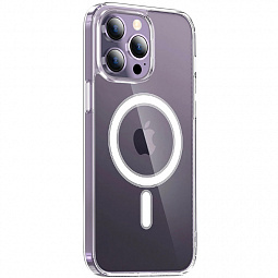 Чехол-накладка Hoco для iPhone 14 Pro 6.1 силиконовая прозрачная с MagSafe - фото 5