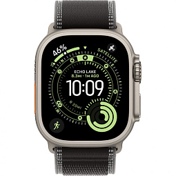 Apple Watch Ultra 3 (2025) 49mm Natural Titanium Case with Black/Charcoal Trail Loop - фото 2