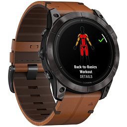 Умные часы Garmin EPIX PRO (Gen 2) Sapphire Edition 51 мм, Sapphire Grey Chestnut Leather Band (010-02804-30) - фото 8