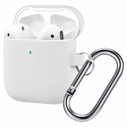 Чехол для AirPods силиконовый Белый - фото 1