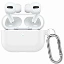Фото Чехол силиконовый для AirPods Pro 3 белый с карабином