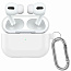 Чехол силиконовый для AirPods Pro 3 белый с карабином - фото 2