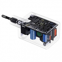 Сетевое зарядное устройство Baseus Super Si Pro Quick Charger USB + Type-C C+U 30W EU Black (CCSUPP-E01) - фото 5