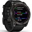 Умные часы Garmin FENIX 7X Sapphire Solar титановый угольно-серый DLC с силиконовым ремешком (010-02541-11) - фото 6
