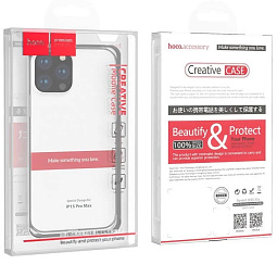 Чехол-накладка Hoco для iPhone 15 Pro Max силиконовая прозрачная - фото 2