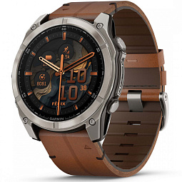 Умные часы Garmin FENIX 8 51mm Amoled Sapphire Titanium Graphite with Chestnut Leather Band (010-02905-40) - фото 13
