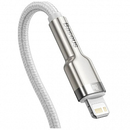 Кабель Baseus для зарядки iP Lightning to Type-C PD 20W 1м белый, (CATLJK-A02) - фото 4