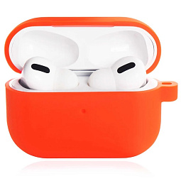Чехол силиконовый для AirPods Pro 2 оранжевый - фото 1