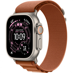 Apple Watch Ultra 3 (2025) 49mm Natural Titanium Case with Terra Cotta Alpine Loop - фото 1