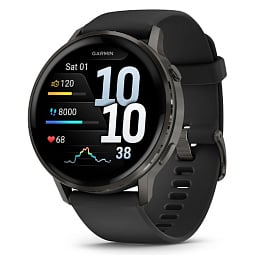 Умные часы Garmin Venu 4 45mm Slate with Black Silicone Band (010-03014-00) - фото 1