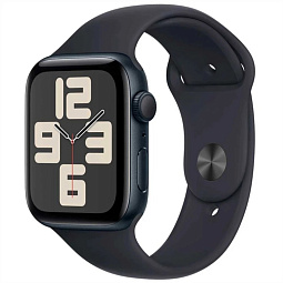 Apple Watch SE 2023 GPS 40mm Aluminium Case with Sport Band S/M, Midnight (Тёмная ночь), MR9X3 - фото 1