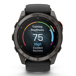 Умные часы Garmin Fenix 8 Pro 51mm AMOLED Sapphire Carbon Gray DLC Titanium with Black/Pebble Gray Silicone Band (010-03199-00) - фото 5