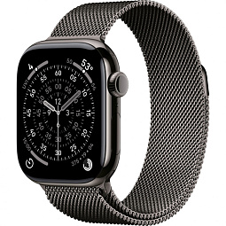 Apple Watch Series 11 42mm GPS + Cellular Titanium Case with Milanese Loop, Slate (MF8U4) - фото 1