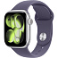 Apple Watch Series 11 42mm GPS Aluminum Case with Sport Band M/L, Silver/Purple Fog, MEU74LW/A - фото 4