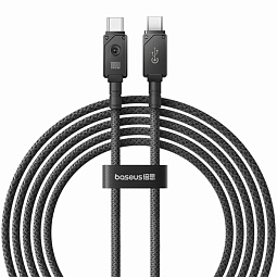 Кабель USB-C BASEUS Unbreakable Series Fast Charging Type-C - Type-C, 5A, 100W, 1 м, черный - фото 1