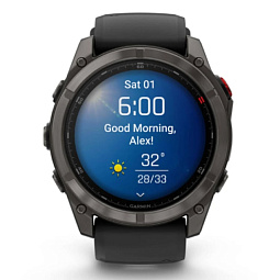 Умные часы Garmin FENIX 8 Pro 51mm Amoled Sapphire Carbon Grey DLC Titanium with Black/Pebble Grey Silicone Band (010-03199-01) - фото 8
