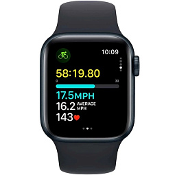Apple Watch SE 2023 GPS 40mm Aluminium Case with Sport Band S/M, Midnight (Тёмная ночь), MR9X3 - фото 3