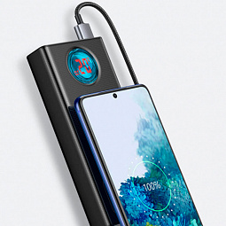 Внешний аккумулятор Baseus Amblight Power Bank PD3.0+QC3.0, 30000 mAh 65W max (PPLG-A01) Black - фото 3