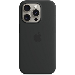 Чехол-накладка iPhone 15 Pro Silicone Case with MagSafe - Black (MT1A3) - фото 1
