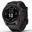 Умные часы Garmin FENIX 7S PRO Sapphire Solar, титановый угольно-серый DLC с силиконовым ремешком (010-02776-11) - фото 4