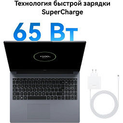 Ноутбук HUAWEI MateBook D 16" IPS 1920x1200, Intel Core i5 12450H, 16 ГБ, 512 ГБ, Intel UHD Graphics, 53013WXF, Windows 11, космический серый, RU - фото 13