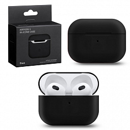 Чехол для AirPods 3 силиконовый ультра-тонкий Black - фото 5