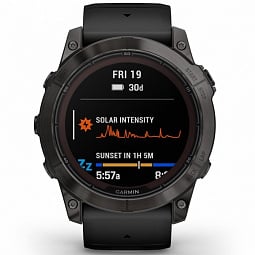 Умные часы Garmin FENIX 7X PRO Sapphire Solar Edition, титановый угольно-серый корпус с черным ремешком (010-02778-11) - фото 2