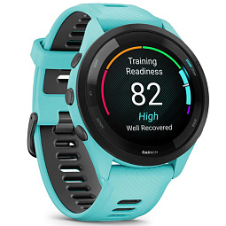 Умные часы Garmin Forerunner 265, с черным безелем и силиконовым бирюзовым ремешком (010-02810-12) - фото 3