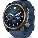 Фото - Умные часы Garmin Quatix 8 51mm AMOLED Sapphire, титановые с синим ремешком, (010-02905-91)