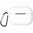 Чехол для AirPods 3 силиконовый белый с карабином - фото 3