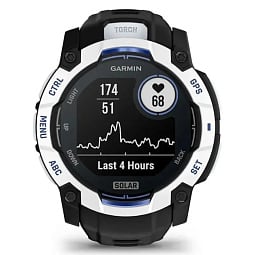 Умные часы Garmin INSTINCT 3 50mm SOLAR Whitestone with Black/Bolt Blue Band (010-02935-03) - фото 3
