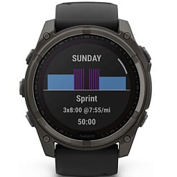 Умные часы Garmin FENIX 8 51mm Solar Sapphire Carbon Gray DLC Titanium with Black Silicone (010-02907-70) - фото 4