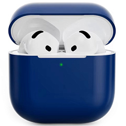 Чехол для AirPods 4 силиконовый темно-синий - фото 1