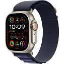 Apple Watch Ultra 2 (2024) 49mm Natural Titanium Case with Navy Alpine Loop