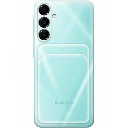 Чехол силиконовый для Samsung A16 прозрачный c кармашком - фото 1