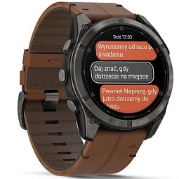 Умные часы Garmin FENIX 8 Pro 51mm Amoled Sapphire Carbon Grey DLC Titanium with Chestnut Leather Band (010-03199-40) - фото 3