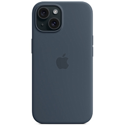 Чехол-накладка iPhone 15 Silicone Case with MagSafe - Storm Blue (MT0N3) - фото 4