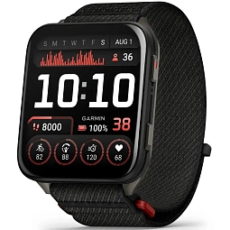 Умные часы Garmin Venu X1 Black with Slate Titanium Caseback and Black ComfortFit Nylon Band (010-02980-13) - фото 1