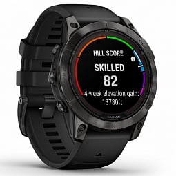 Умные часы Garmin FENIX 7 PRO Sapphire Solar, титановый с черным ремешком (010-02777-11/10) - фото 5