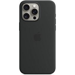 Чехол-накладка iPhone 15 Pro Max Silicone Case with MagSafe - Black (MT1M3) - фото 1