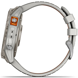 Умные часы Garmin FENIX 7X PRO Sapphire Solar, титановый с дымчато-серым оранжевым ремешком (010-02778-15) - фото 12
