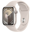 Apple Watch Series 9 GPS 45mm Aluminum Case with Sport Band M/L, Starlight (Сияющая звезда), MR973