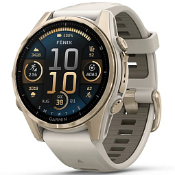 Умные часы Garmin FENIX 8 43mm Amoled Sapphire Soft Gold (010-02903-11) - фото 1