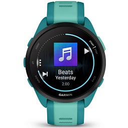 Умные часы Garmin Forerunner 165 Music, зеленый c бирюзовым ремешком (010-02863-32) - фото 4