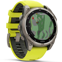 Умные часы Garmin Fenix 8 47mm SOLAR Sapphire Titanium with Amp Yellow/Graphite Silicone Band (010-02906-20) - фото 3
