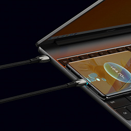 Type-C Кабель Baseus Glimmer Series Fast Charging Data Cable Type-C to Type-C 100W 1m (CADH000701), Black - фото 5