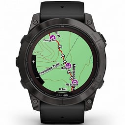 Умные часы Garmin FENIX 7X PRO Sapphire Solar Edition, титановый угольно-серый корпус с черным ремешком (010-02778-11) - фото 3