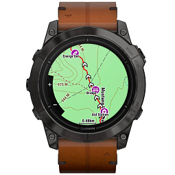 Умные часы Garmin EPIX PRO (Gen 2) Sapphire Edition 51 мм, Sapphire Grey Chestnut Leather Band (010-02804-30) - фото 5