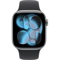 Apple Watch Series 11 42mm GPS Aluminum Case with Sport Band M/L, Space Grey/Black, MEQX4LW/A - фото 2
